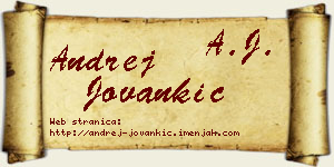 Andrej Jovankić vizit kartica